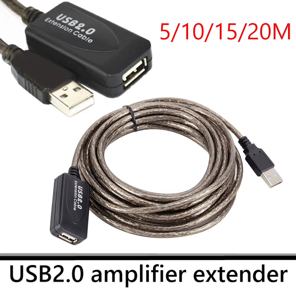 5/10/15/20M USB 2.0 Extension Cable High Speed Male to Female Active Repeater Wireless Network Card Extension Cord USB Adapter